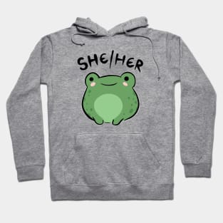 She Her Frog: A Kawaii Story of Cute Characters and Feminine Friendship Hoodie